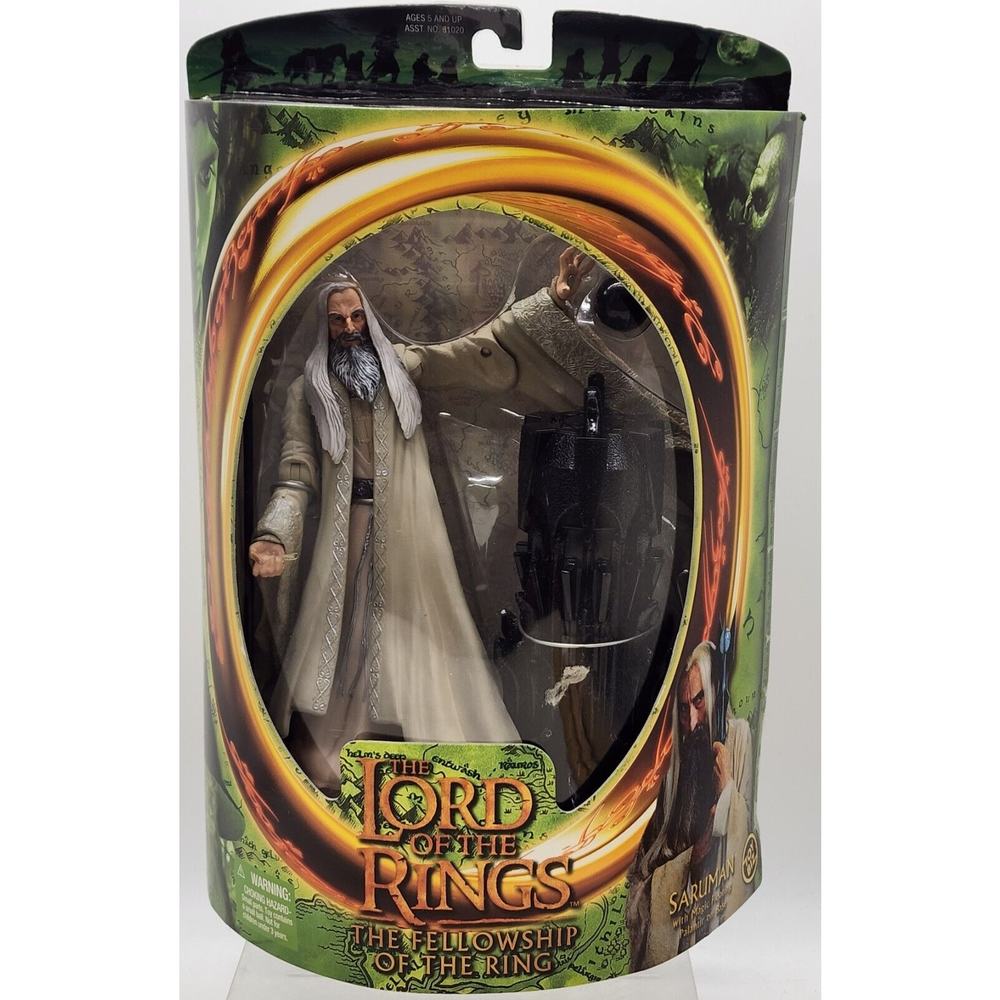 2001 Toybiz Lord of The Rings Fellowship of The Ring SARUMAN Action Figure NIB